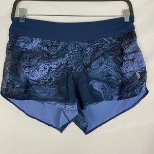 Second Skin Blue Running Athletic Shorts Sz L